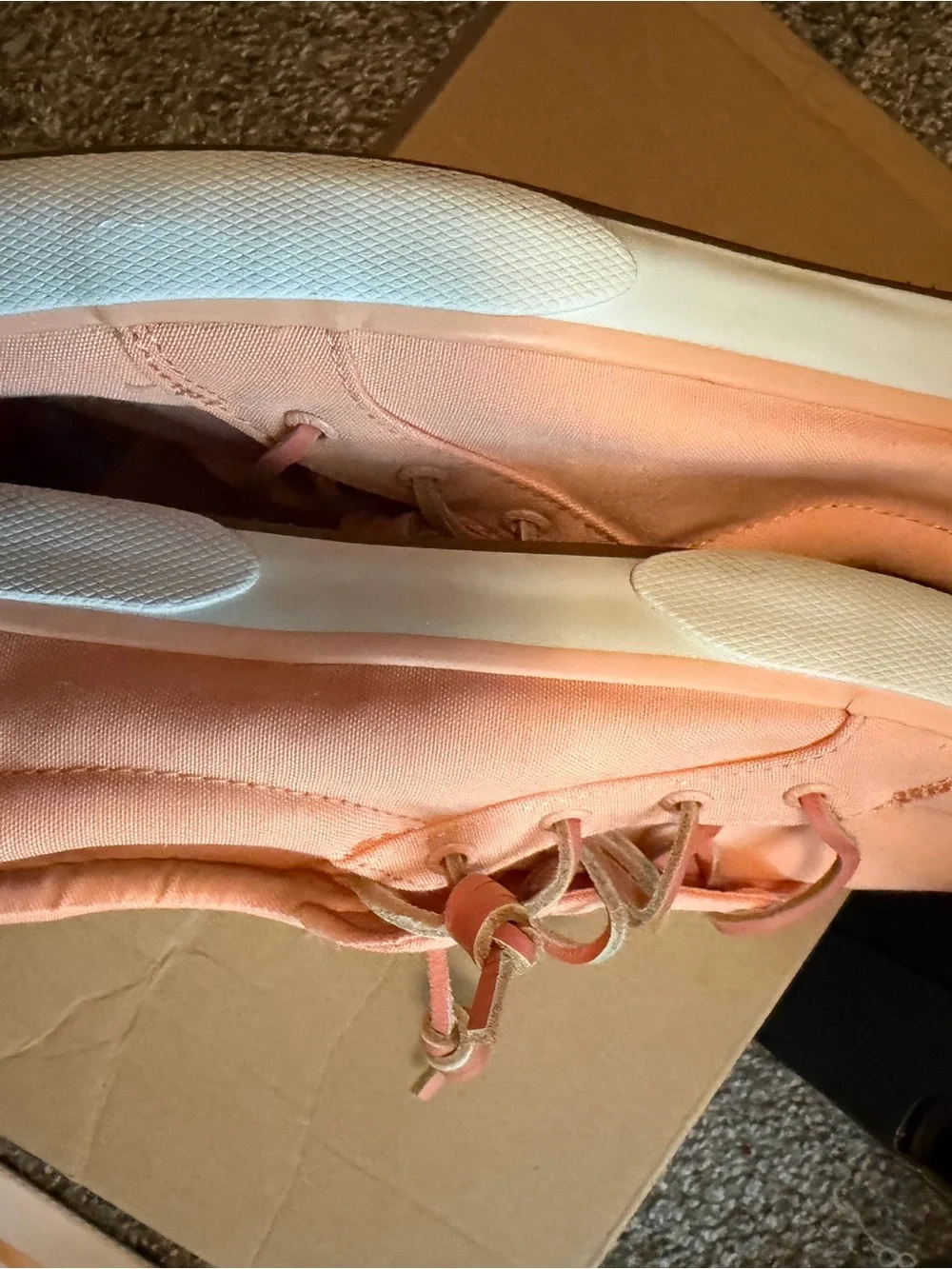 Sperry Women's Coral Pink Canvas Lace-Up Sneakers